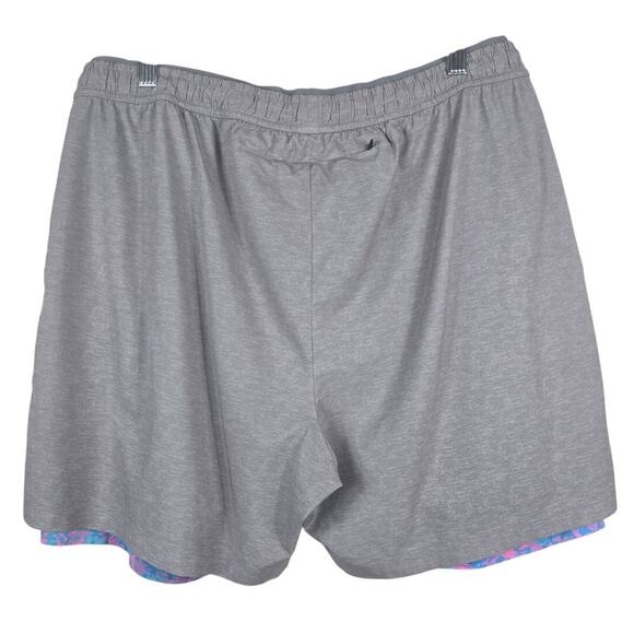 Chubbies Heathered Gray Blue Pink Design Men's Summer Shorts Swim Trunks 2XL - Picture 2 of 6